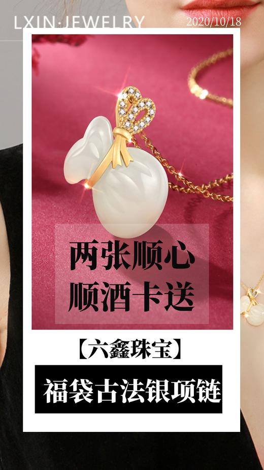 两张顺心顺酒卡送【六鑫珠宝】福袋古法银项链 商品图0