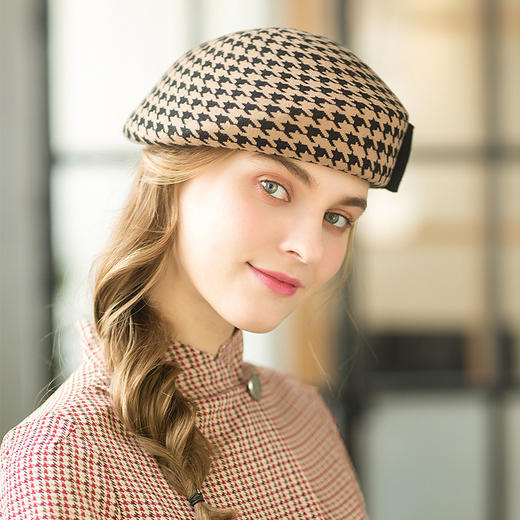 RM-FW121070A贝雷帽女士秋冬欧美空姐帽 批发羊毛呢礼帽时装毡帽 商品图0