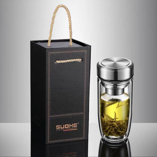 【双层加厚隔热透明泡茶杯、2件】居家日用商务玻璃杯男士水杯 商品图5