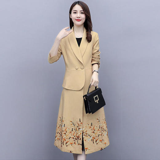 WZNH-SYG82016秋季新款时尚潮流中长款印花风衣外套 商品图4