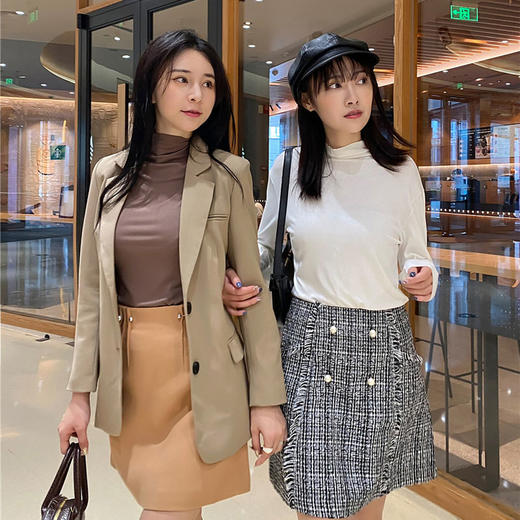 两件装！【百搭利器 不买后悔】玻尿酸养肤衣 亲肤柔软 嫩肤保湿 半高领打底衫长袖T秋冬女 商品图4