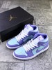 Air Jordan 1 Mid 中帮 蓝紫拼接 精雕细琢鞋型极致飞翼3D打印 商品缩略图2