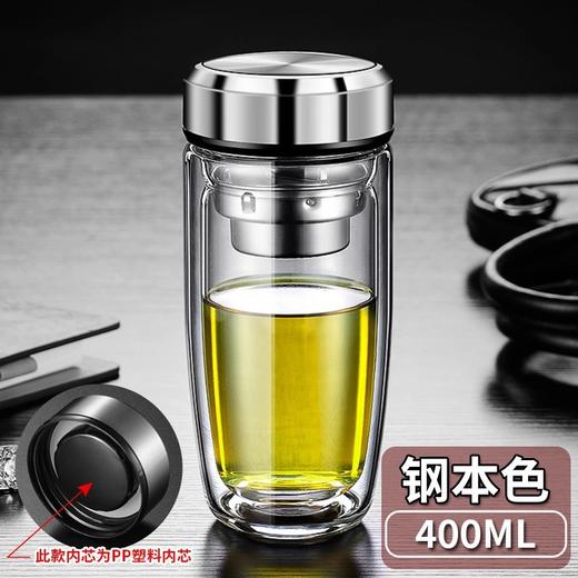 【双层加厚隔热透明泡茶杯、2件】居家日用商务玻璃杯男士水杯 商品图6