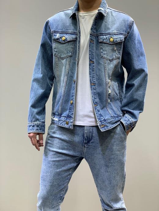 点此购买 kith男女潮牌蓝色牛仔外套 十一162142 商品图5