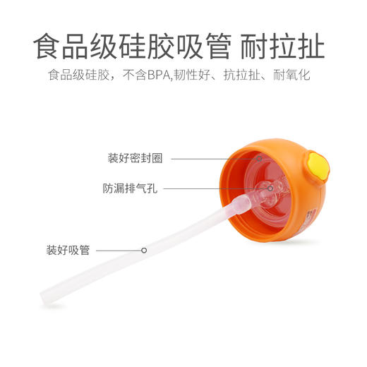 B.Duck梅花保温水壶650ml（白橘色） 商品图2