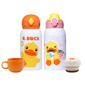 B.Duck梅花保温水壶650ml（白橘色）