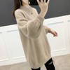 QR-3640韩版中长款加厚宽松慵懒风仿水貂绒女毛衣保暖针织打底衫 商品缩略图3