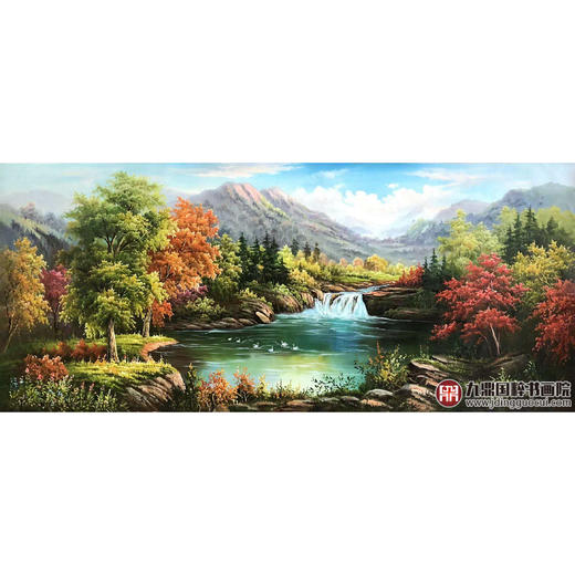 林峰极《风景油画》78*180cm 油画横幅作品 办公室/客厅挂画 商品图1