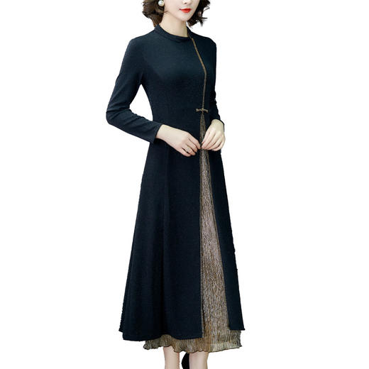 SYF-9986旗袍改良版针织长袖连衣裙 商品图4