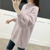 QR-3640韩版中长款加厚宽松慵懒风仿水貂绒女毛衣保暖针织打底衫 商品缩略图1
