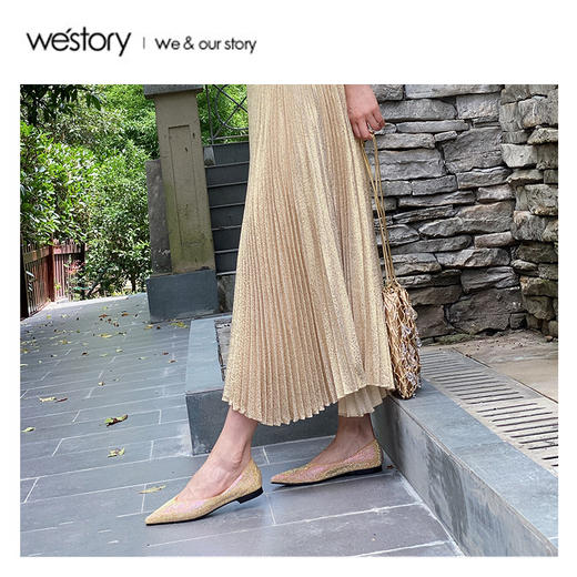 westory2020年秋新品浅口平底ins潮水钻单鞋W20CE70021 商品图2