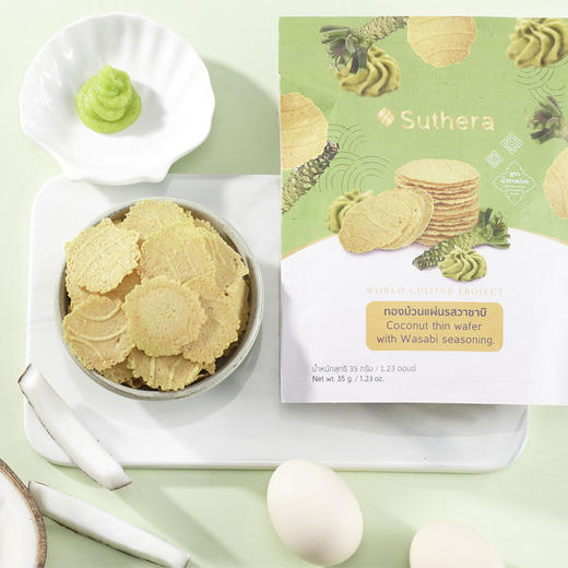 泰国Suthera椰泰美成人儿童椰子薯片零食冬荫功味袋装35g 3口味 商品图2