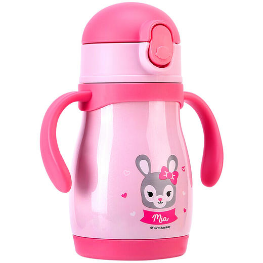 Yo Yo Monkey280ML儿童两用保温吸管杯OG1010（粉色） 商品图2
