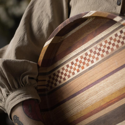 【守拙坊】寄木细工拼花圆盘 商品图2