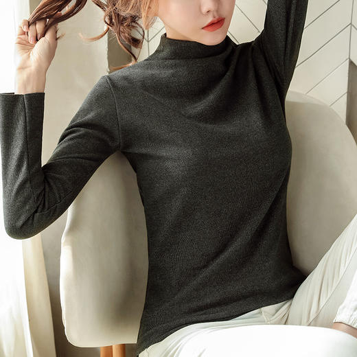 【买一送一 】双面德绒半高领打底衫  阳离子自发热面料 亲肤舒适 穿搭无忧◆ 商品图2