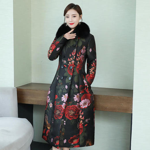 AHM-nry6325秋冬新款时尚收腰显瘦毛领棉袄外套 商品图3