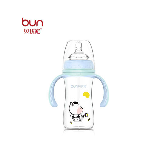 贝优能纤巧型带柄自动宽口玻璃奶瓶160ml 商品图1