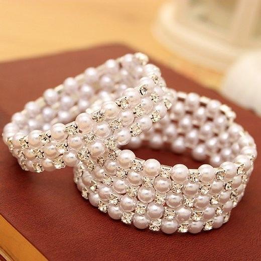 水晶珍珠皇冠精美手链 商品图9
