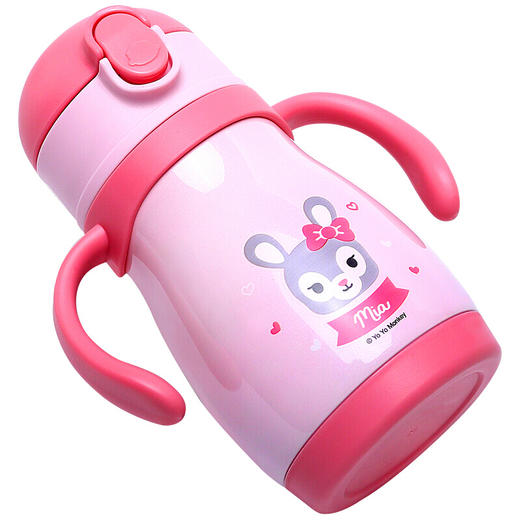 Yo Yo Monkey280ML儿童两用保温吸管杯OG1010（粉色） 商品图1