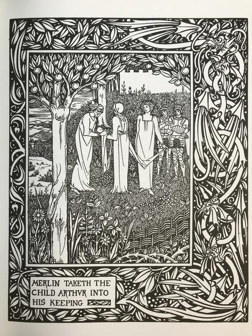 比亚兹莱经典插图 马洛礼《亚瑟王之死》（1992） 精装大16开带书匣 商品图13