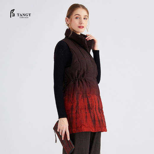 TANGY Collection / 天意精品 情善系列 莨绸手工扎染羽绒马甲 商品图4