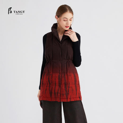 TANGY Collection / 天意精品 情善系列 莨绸手工扎染羽绒马甲 商品图3