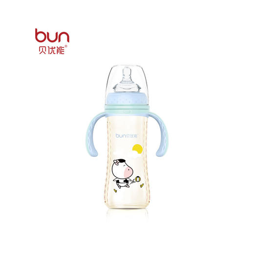 贝优能喝护型带柄自动宽口PPSU奶瓶300ml 商品图1