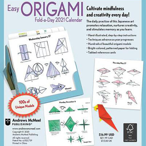 日历馆:英文原版《简易折纸2021年日历》每天一页 含教程与纸张 新年礼物 日本折纸艺术 Easy Origami 2020 Day-to-Day Calendar 办公室桌面 商品图2
