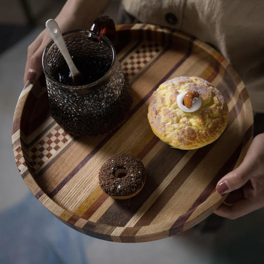 【守拙坊】寄木细工拼花圆盘 商品图1