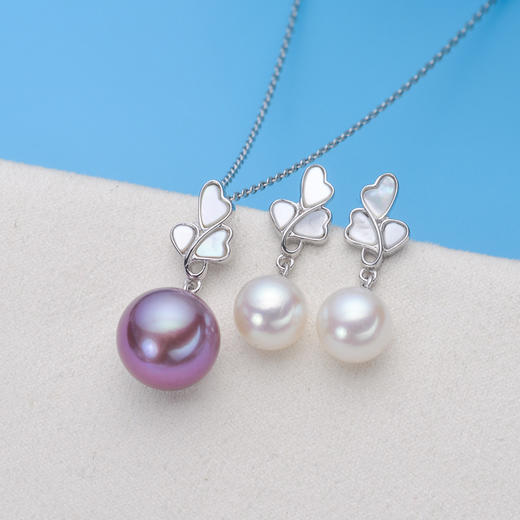 【芸艺美学馆】贝壳花珍珠银饰（耳饰/项链） 商品图1