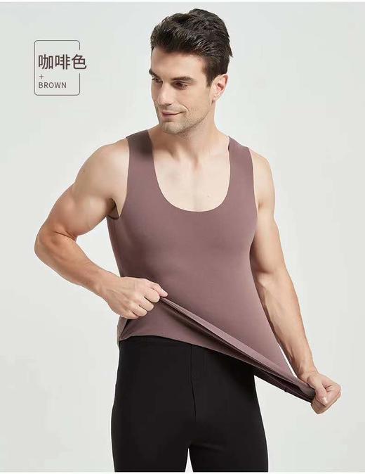 竹纤维男士羊毛保暖背心1614 商品图1