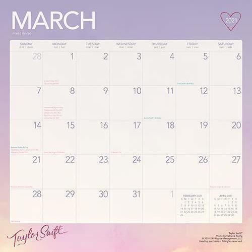 日历馆：英文原版正版国际巨星Taylor Swift 霉霉2021年挂历 商品图4