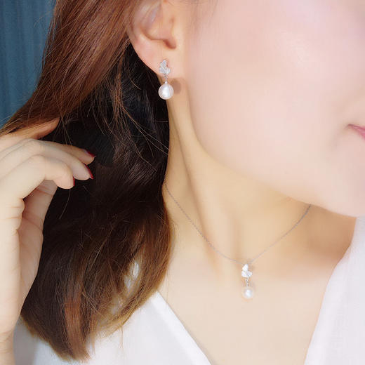 【芸艺美学馆】贝壳花珍珠银饰（耳饰/项链） 商品图4