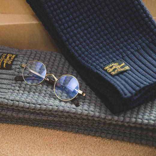 工装 美式复古浅灰针织毛线围巾秋冬含羊毛纯色保暖围脖男潮 商品图2