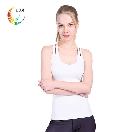 露檬瑜伽吊带背心女锦纶瑜伽服速干衣含胸垫LUM8266 商品图1