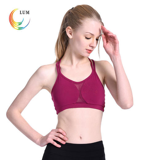 露檬瑜伽服运动文胸抗震隆胸无钢圈运动BRA含胸垫LUM8131 商品图1