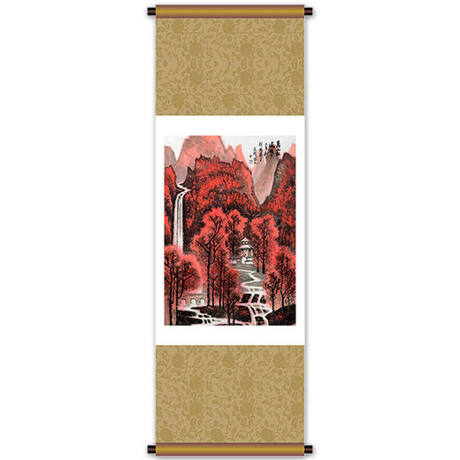 侯志明《可染双绝图》68*100cm*2 山水竖幅作品 办公室/客厅/书房挂画 商品图3