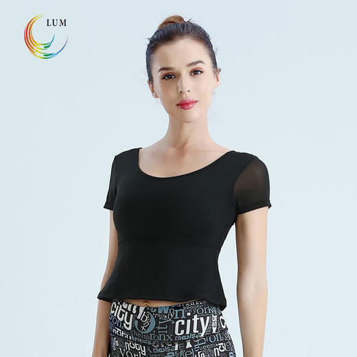 露檬瑜伽新款裸感系列瑜伽短袖（含胸垫）LUM39108 商品图2