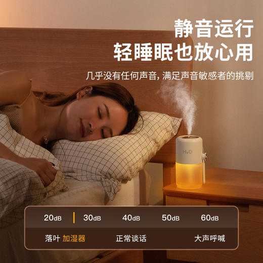 【高颜值小夜灯加湿器】迷你加湿器 照明加湿两用神器 纳米雾化无噪音 两档调节 空气喷雾加湿 还能当小夜灯 商品图2