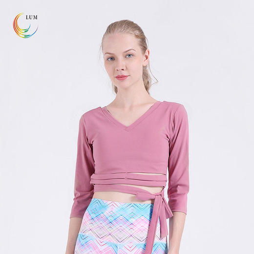 LUM39332露檬瑜伽长袖双面磨毛面料裸感（含胸垫） 商品图4