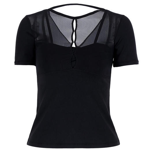 LUM39023露檬瑜伽短袖瑜伽T恤锦纶瑜伽服（含胸垫） 商品图3