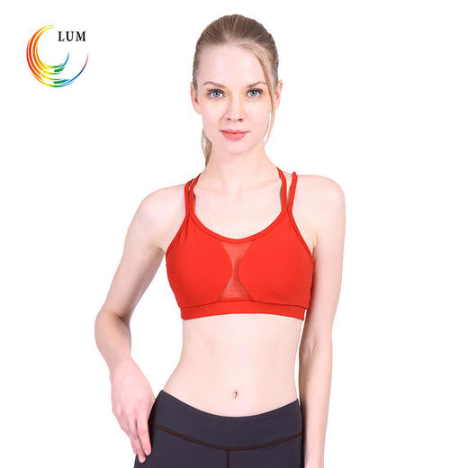 露檬瑜伽服运动文胸抗震隆胸无钢圈运动BRA含胸垫LUM8131 商品图2