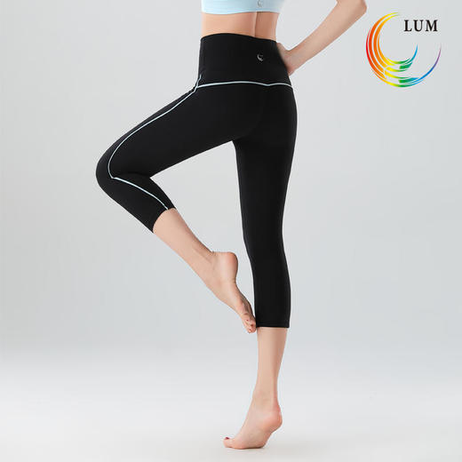 LUM79301露檬2020春夏新款瑜伽高腰七分裤双面磨毛面料裸感 商品图0