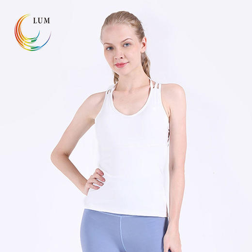 LUM29107露檬新款瑜伽背心锦纶面料裸感亲肤（含胸垫） 商品图1