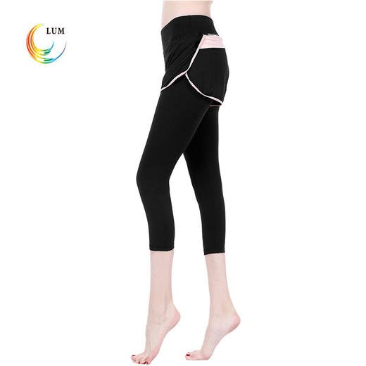 LUM79131露檬假两件瑜伽七分裤 商品图3