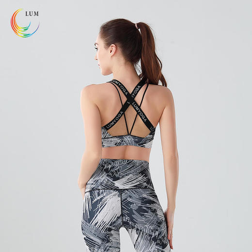 露檬瑜伽新款瑜伽BRA跑步健身瑜伽背心（含胸垫）LUM19126 商品图2