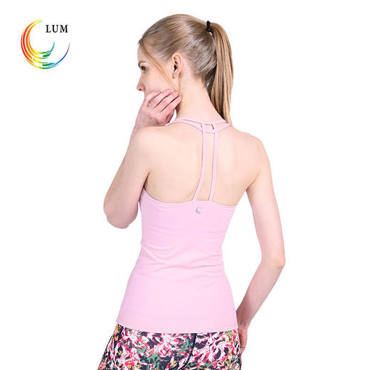 露檬瑜伽吊带背心女锦纶瑜伽服速干衣含胸垫LUM8266 商品图2