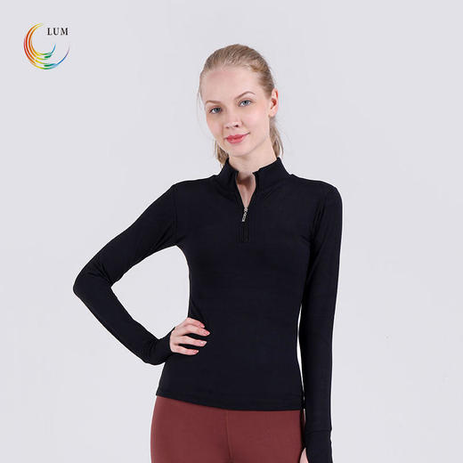 LUM39112露檬瑜伽长袖双面磨毛面料裸感（含胸垫） 商品图2