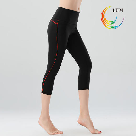 LUM79301露檬2020春夏新款瑜伽高腰七分裤双面磨毛面料裸感 商品图3