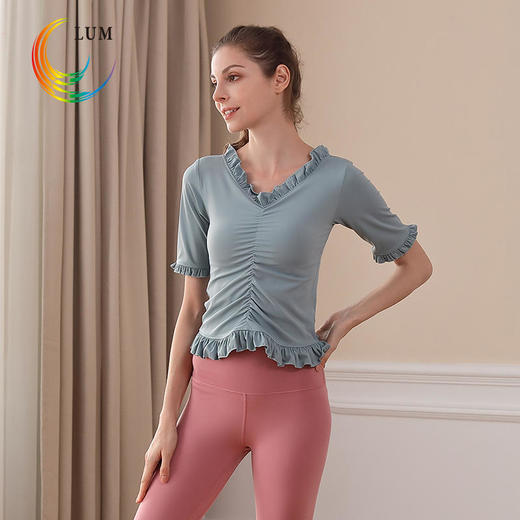 LUM39663露檬2020百褶款瑜伽中袖 商品图4